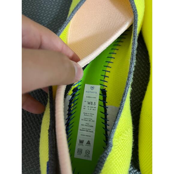 Rothy's The Point Sunbeam Neon Yellow Merino Wool Blend Knit Ballet Flats 8.5 - Picture 8 of 8